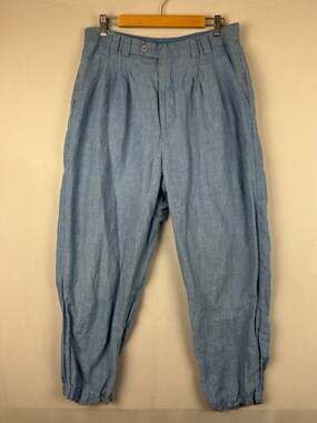 Lorenzino Blue Linen Dress Pant Trousers Light Blue Men's Size 38 or US 33x29